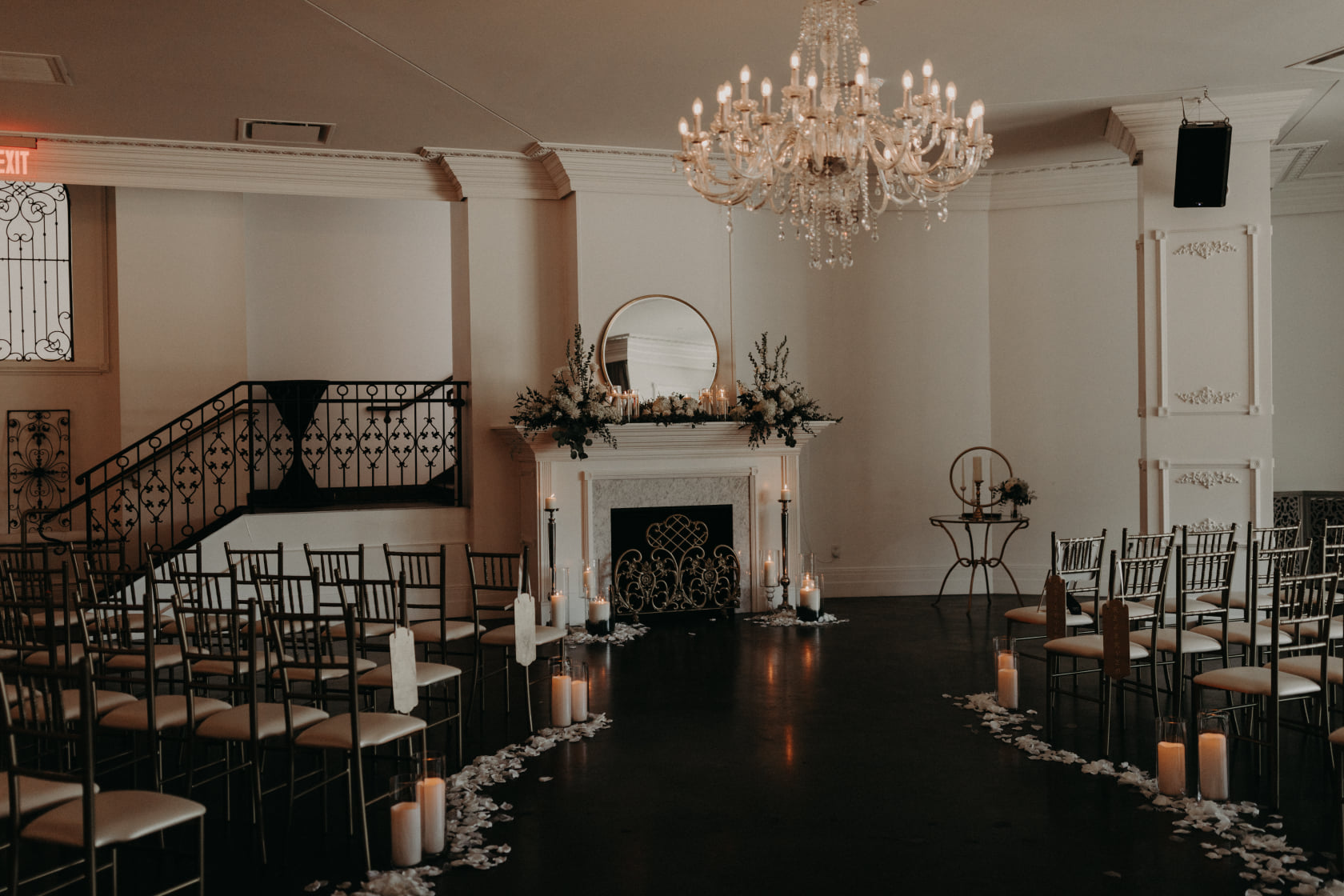 Shot of Empire room dark and moody vibes unique photo taken during wedding