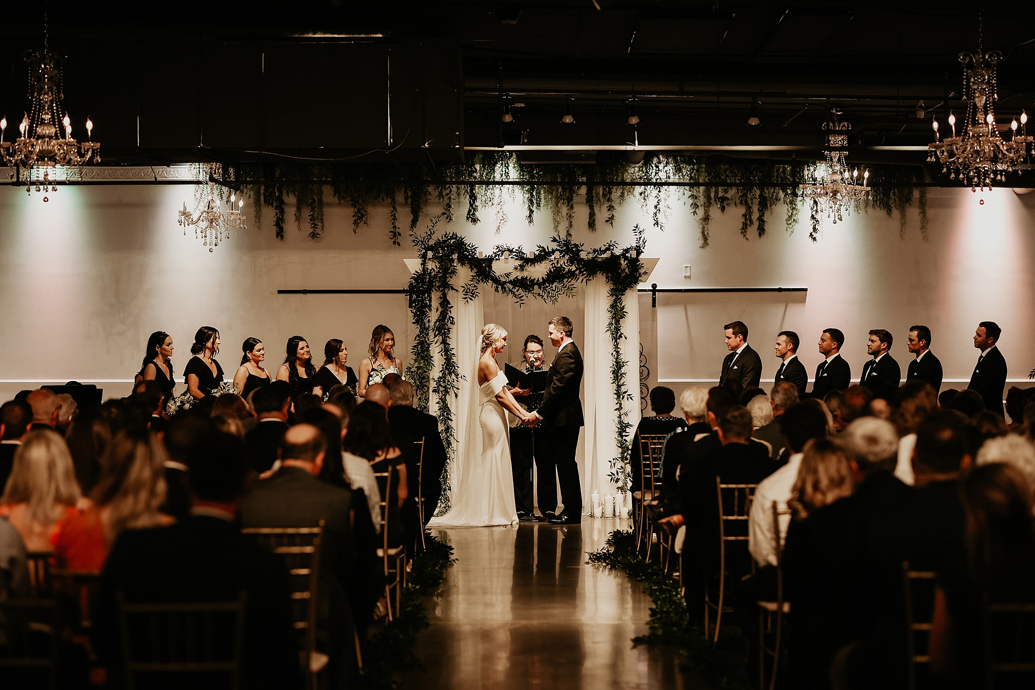 Ceremony space at The Garden Room classy vibe in Omaha