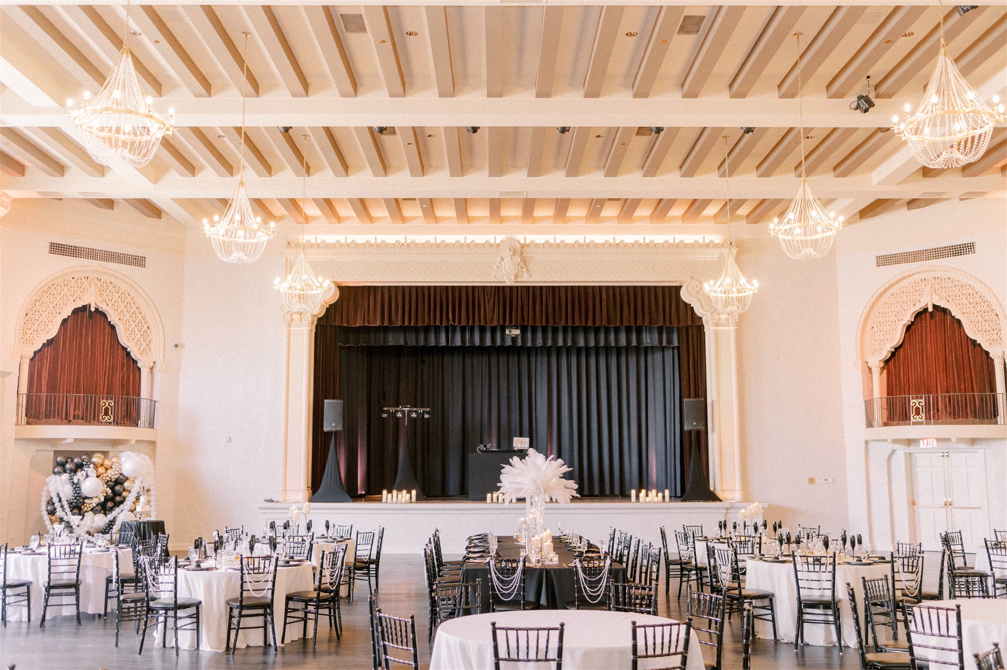 Leo Room unique wedding photo of the space showing off great lighting